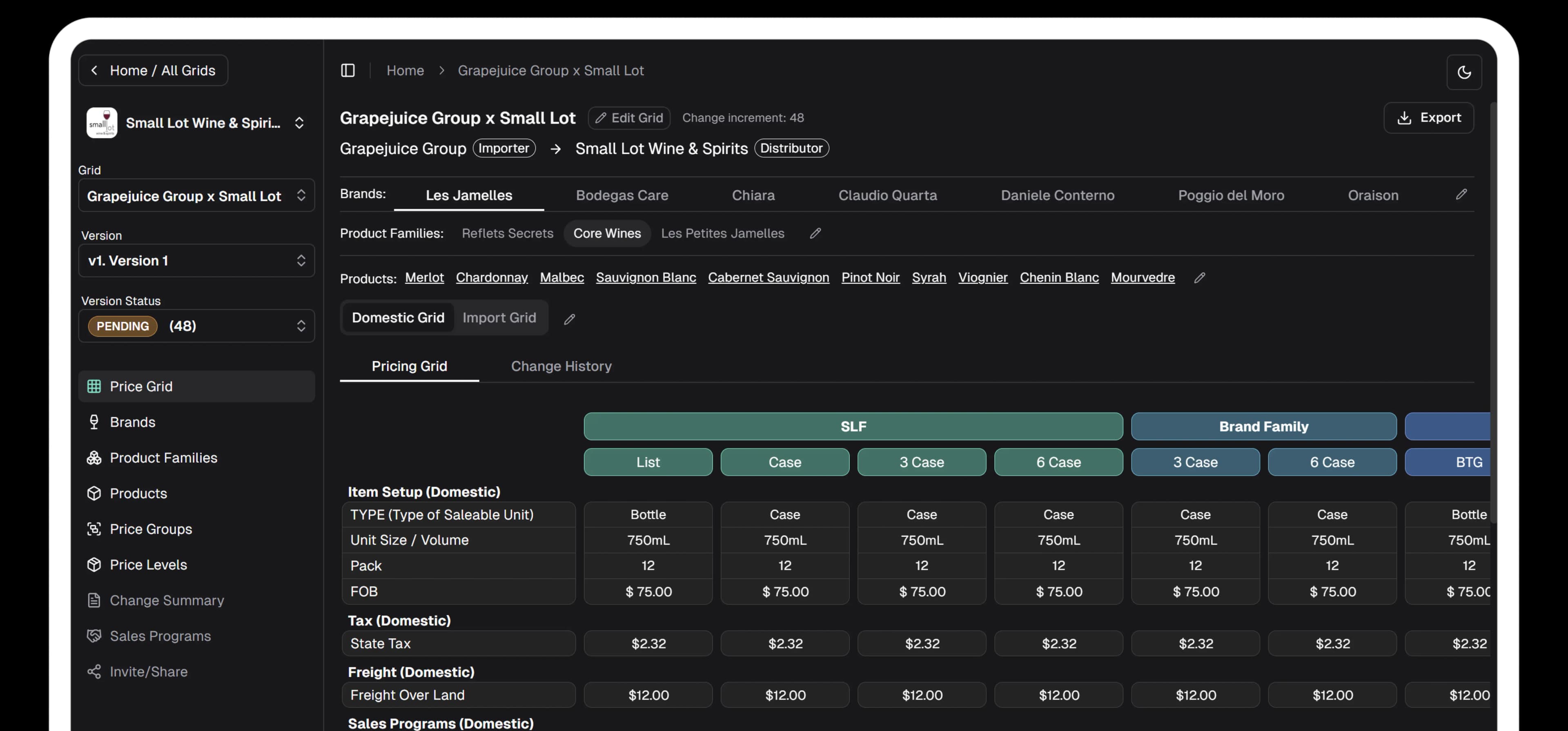 Blendwise interface on multiple devices