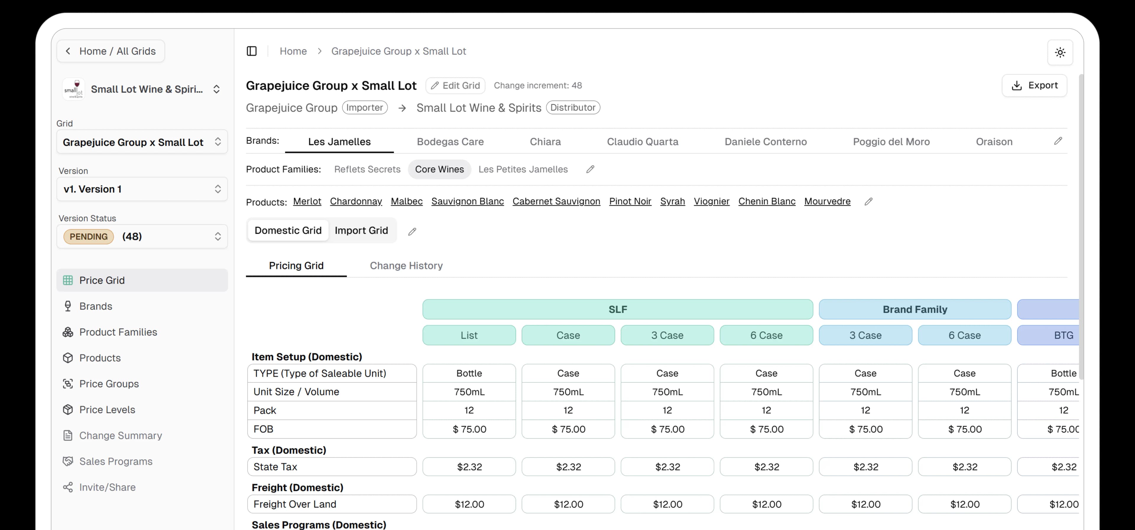 Blendwise interface on multiple devices