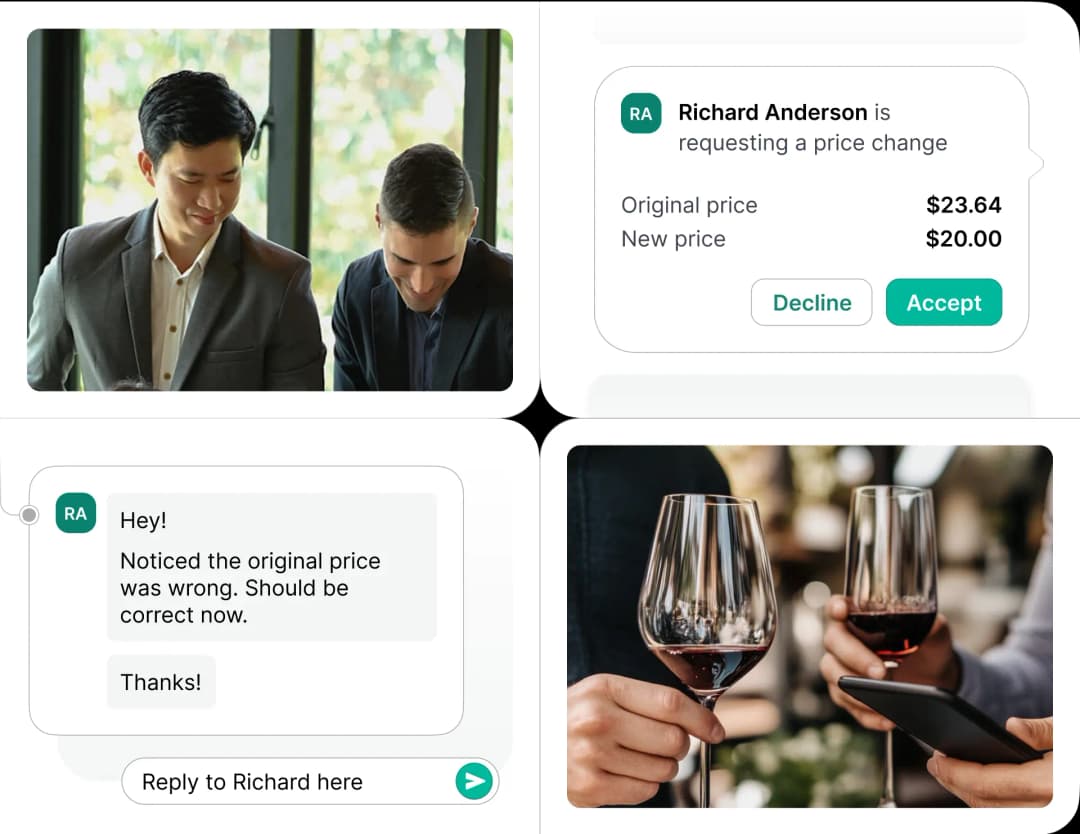 Blendwise collaboration features showing team members working together